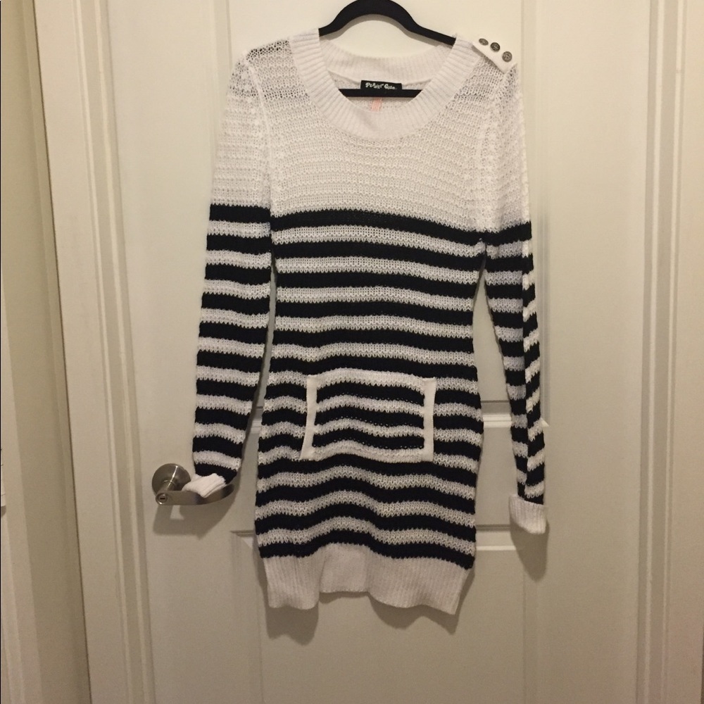 Planet Gold striped sweater dress